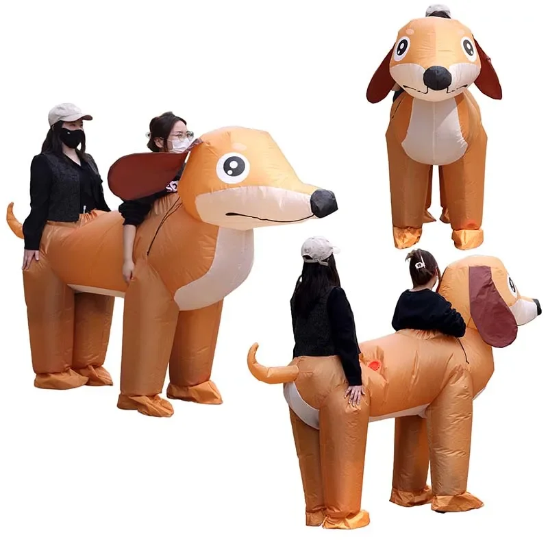 Anime Cosplay Couple - Disfraz Inflable de Perro Doble para