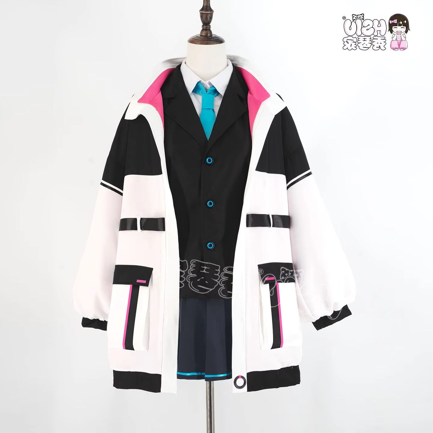 Disfraz de Cosplay de Blue Arc - Anime Cosplay Blue Hair reseña y precio