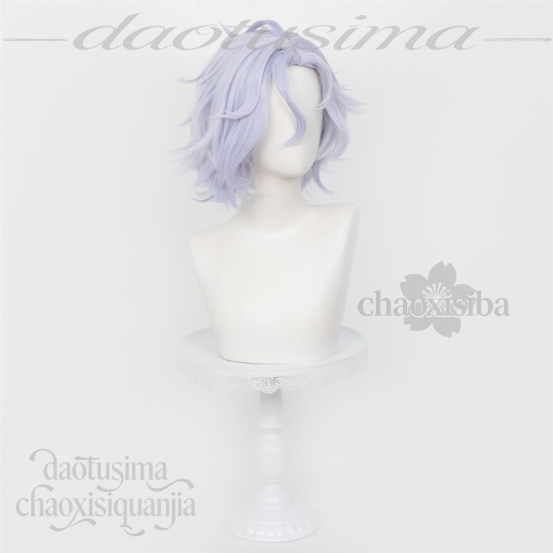 Peluca de cabello sintético pa - Anime Cosplay Blue Hair reseña y precio